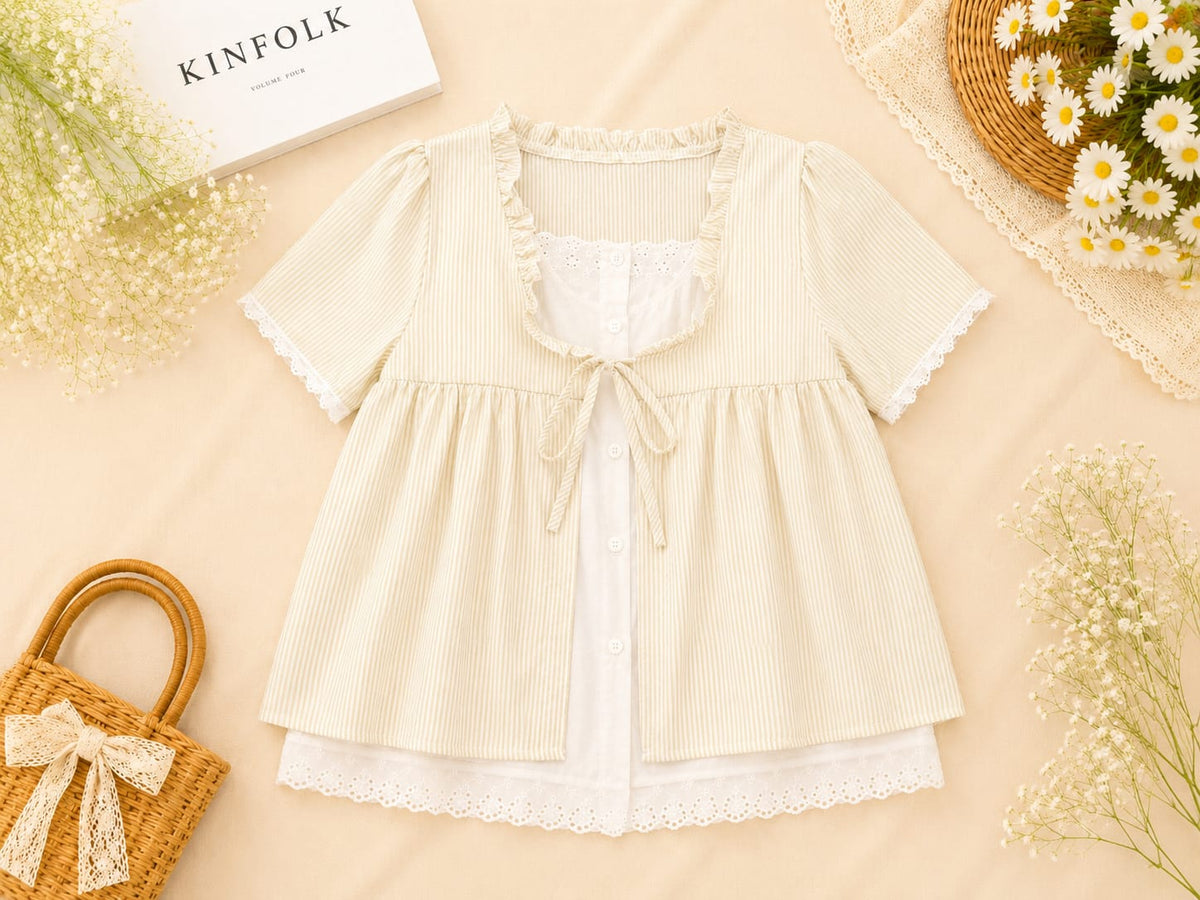 Lavelle lace tie top