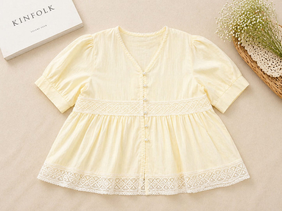 Aurielle Lace Babydoll Blouse