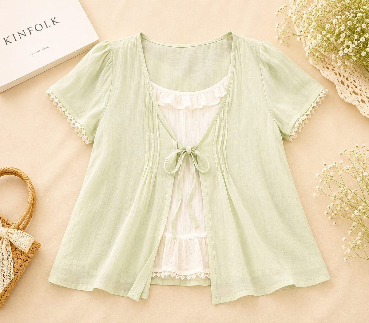 Elowen Layered Tie Blouse