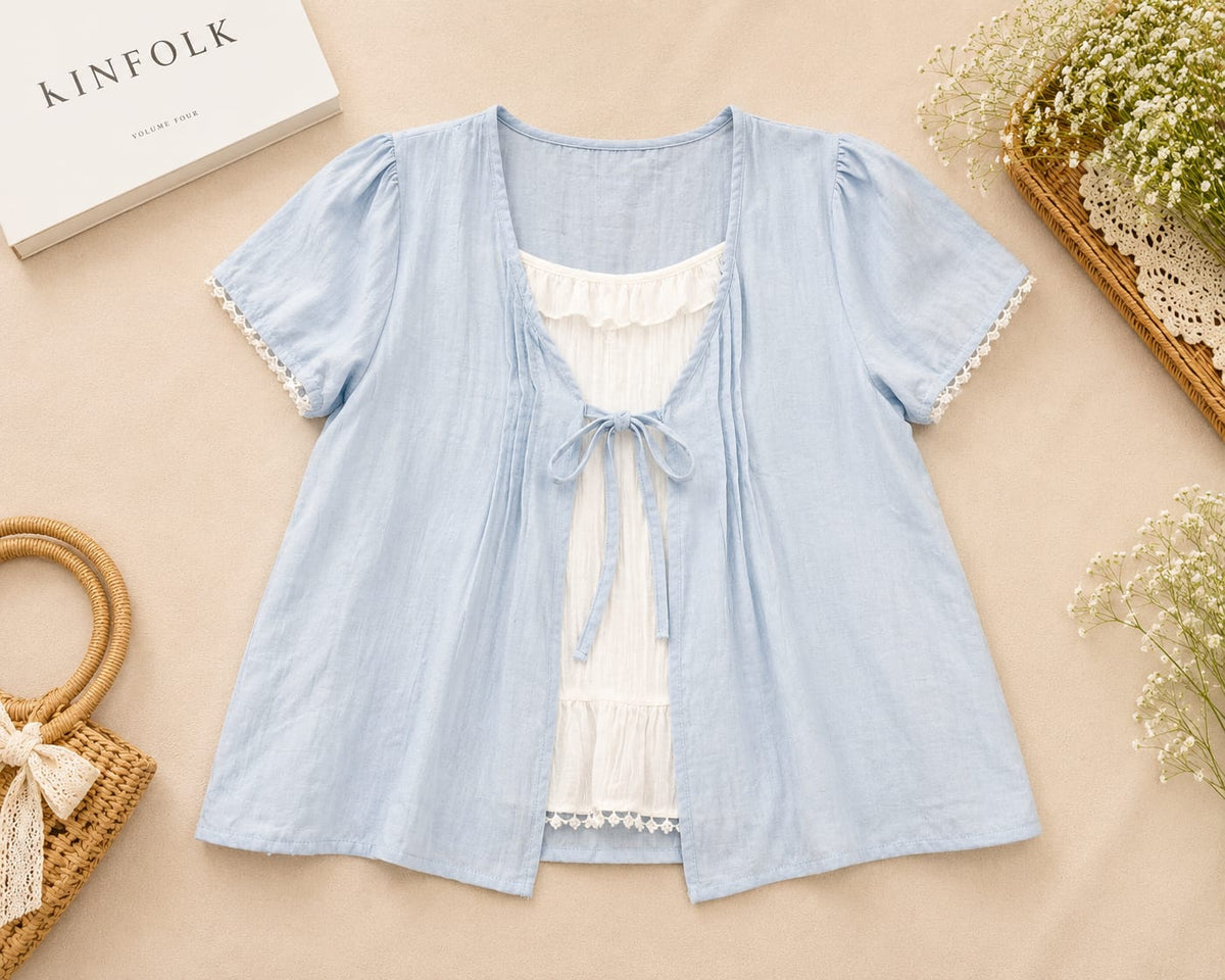 Elowen Layered Tie Blouse