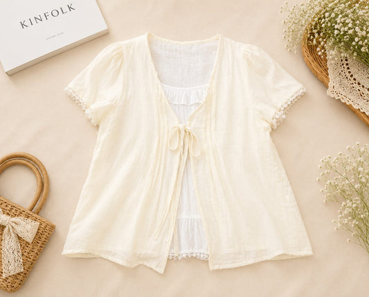 Elowen Layered Tie Blouse
