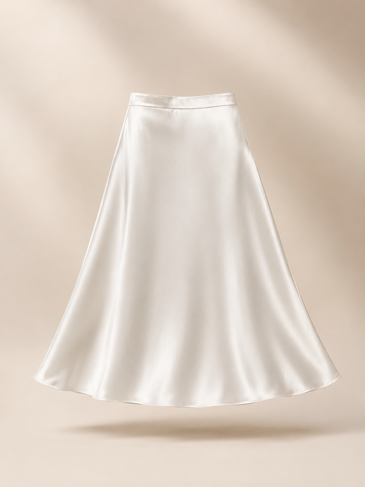 Lunelle Satin Midi Skirt
