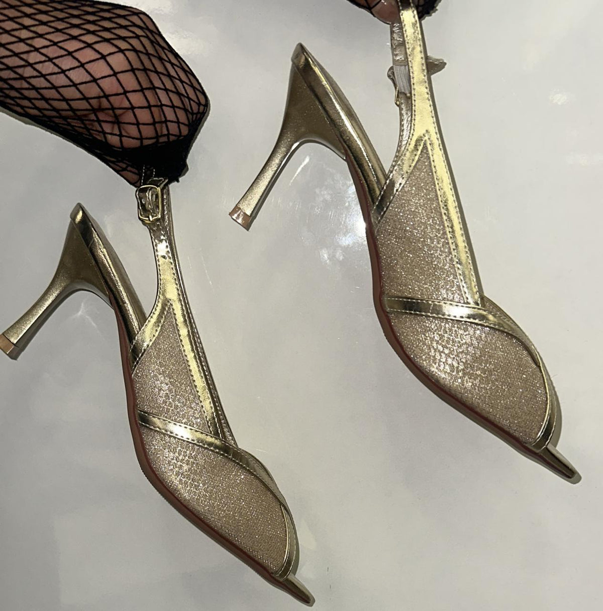Sparkle Slingback Stiletto Heels