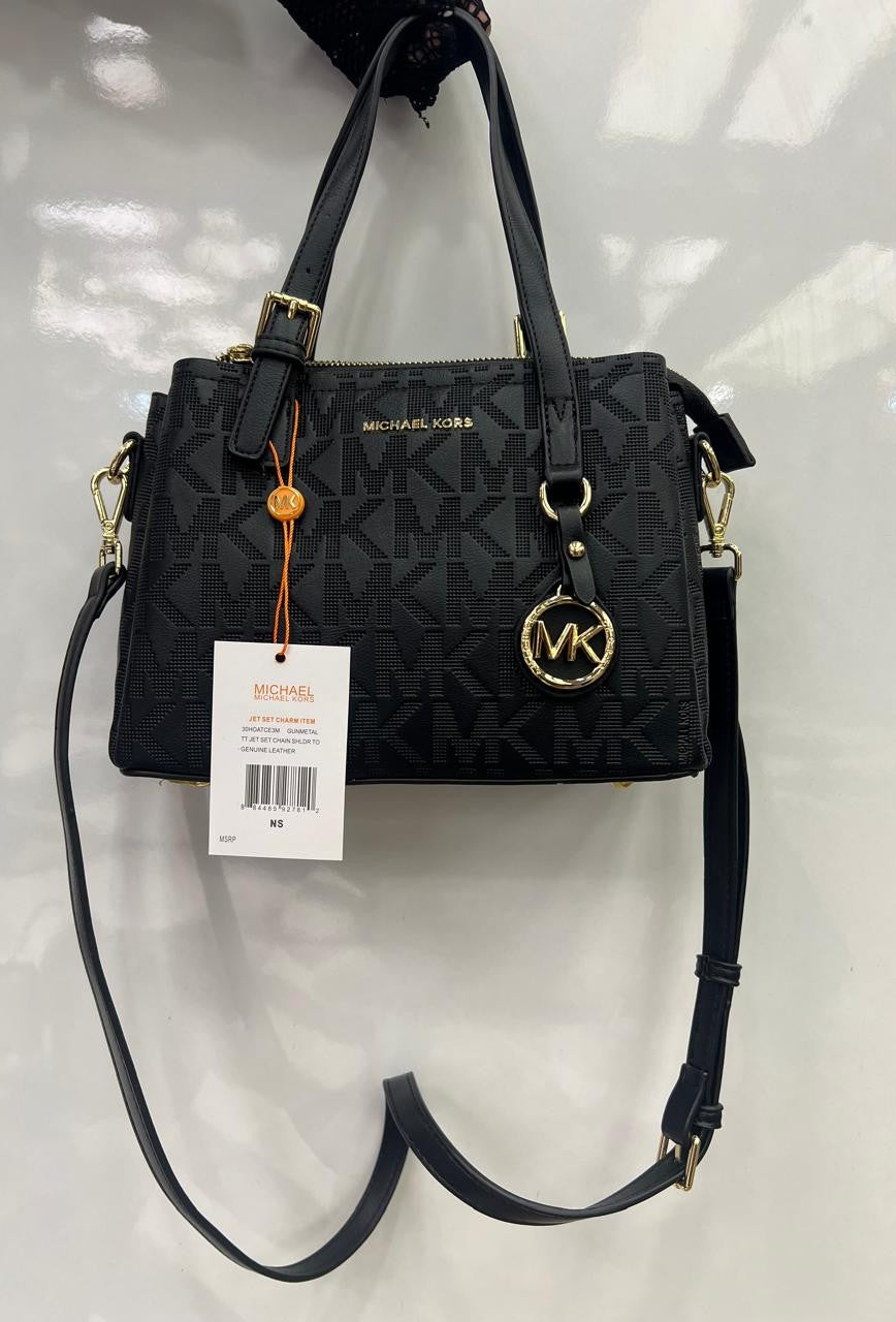 Michael Kors Laila Medium Signature Logo Satchel