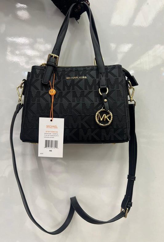 Michael Kors Laila Medium Signature Logo Satchel