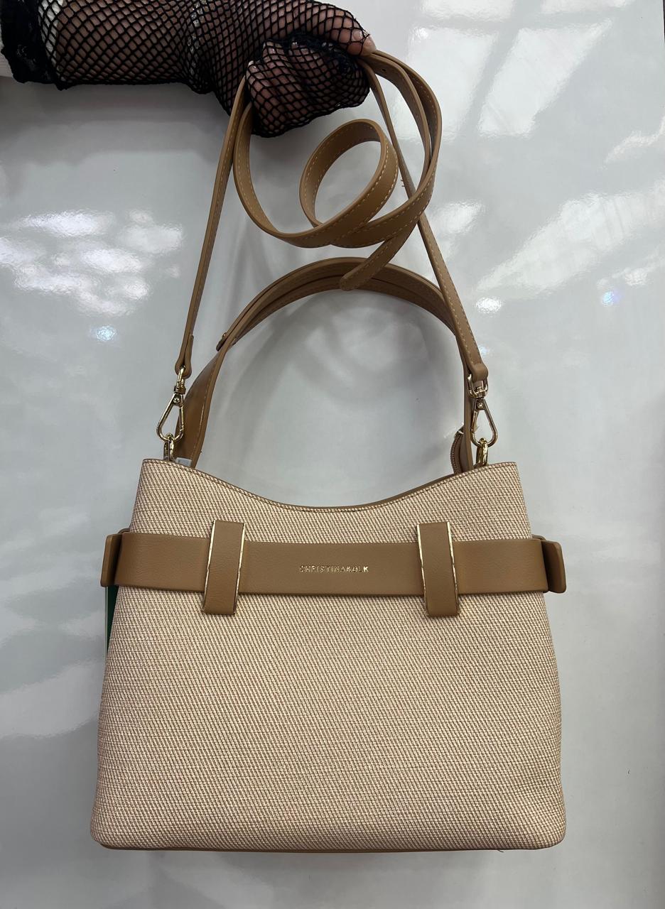 CHRISTINA&OLK belt-detail structured shoulder bag
