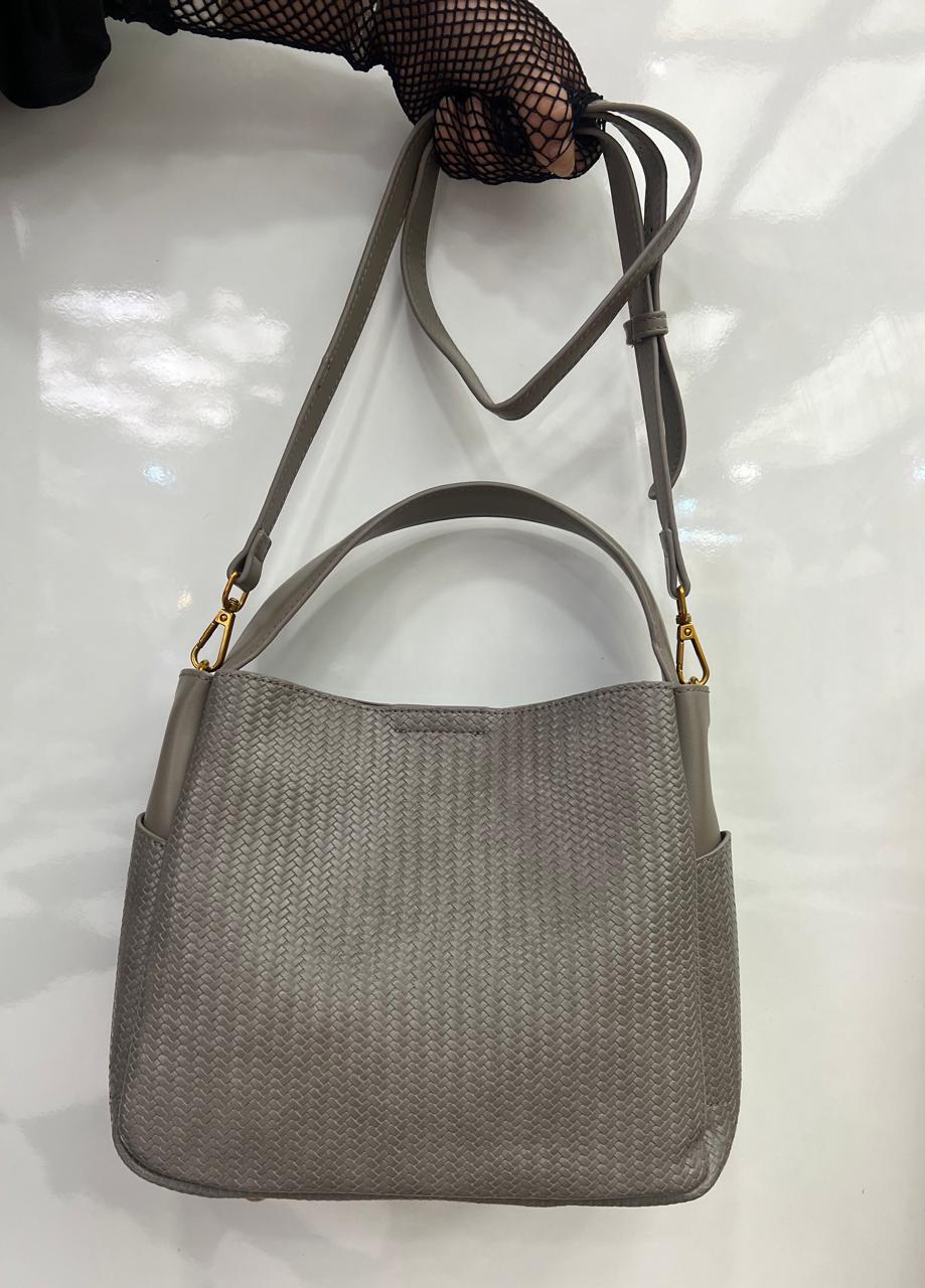 Woven-texture Bucket Tote