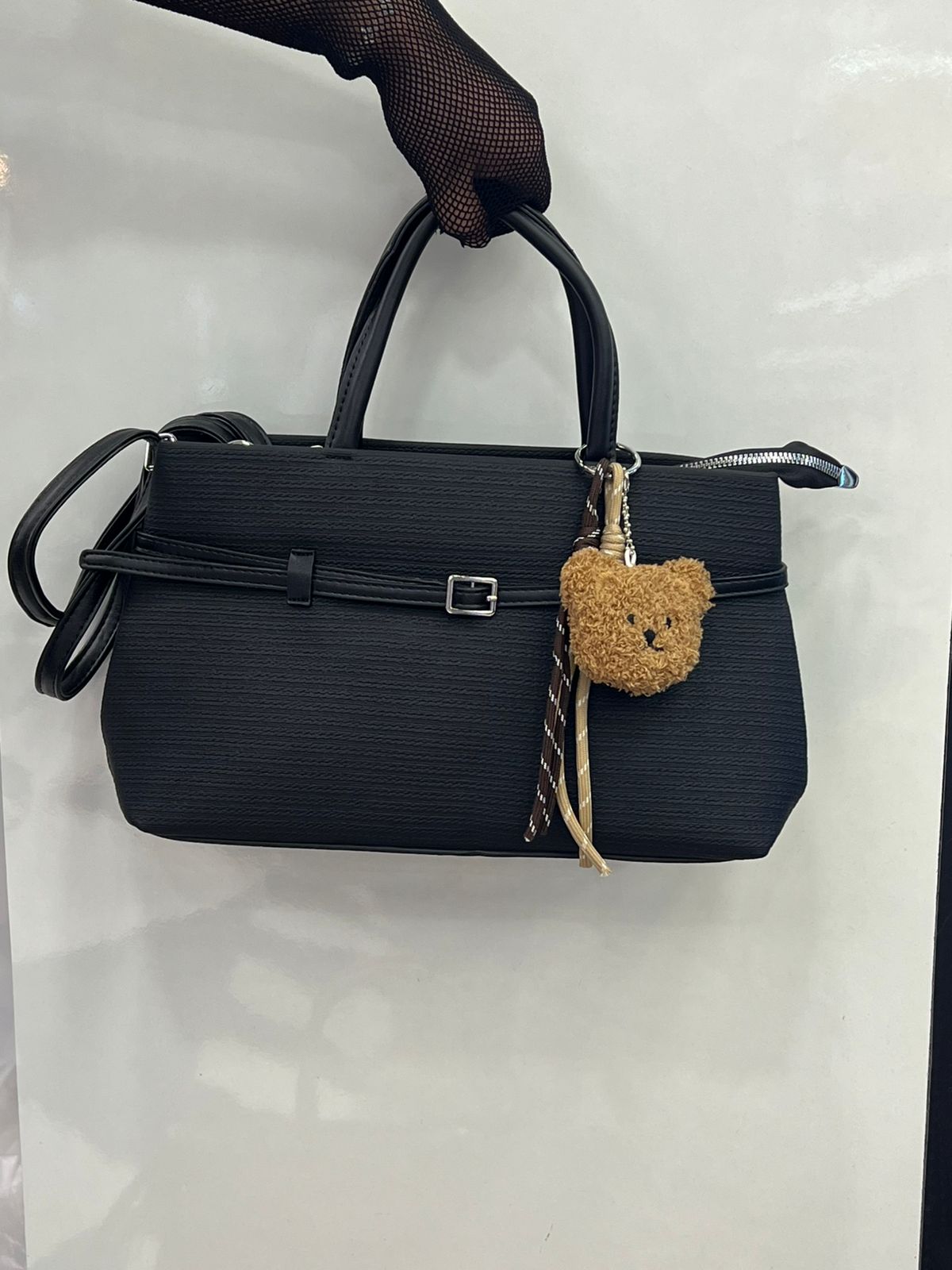 Belt-detail Baguette handbag