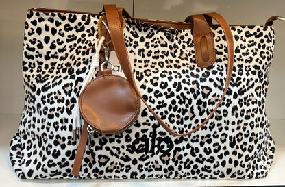Alo Oversized Leopard Print Shopper tote
