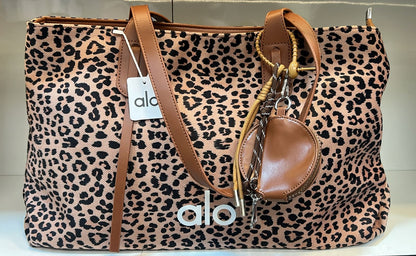 Alo Oversized Leopard Print Shopper tote