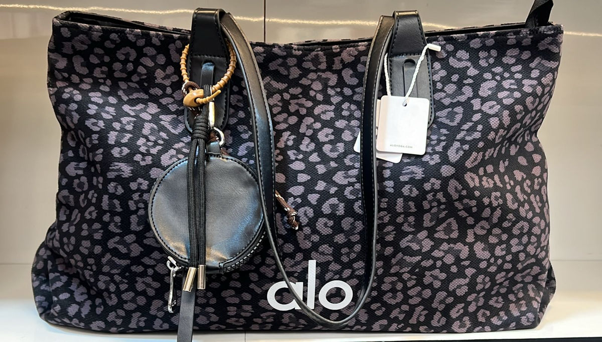 Alo Oversized Leopard Print Shopper tote