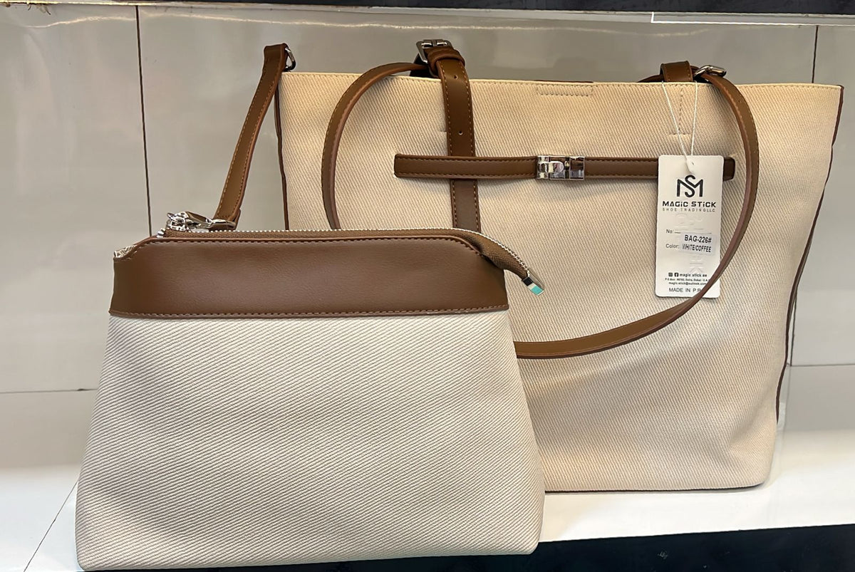 2-Piece Belted Tote Bag