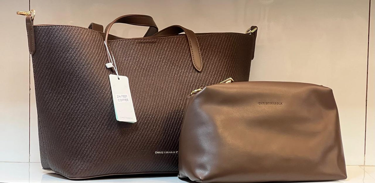 CHRISTINA&OLK 2-piece Woven Shopper Tote