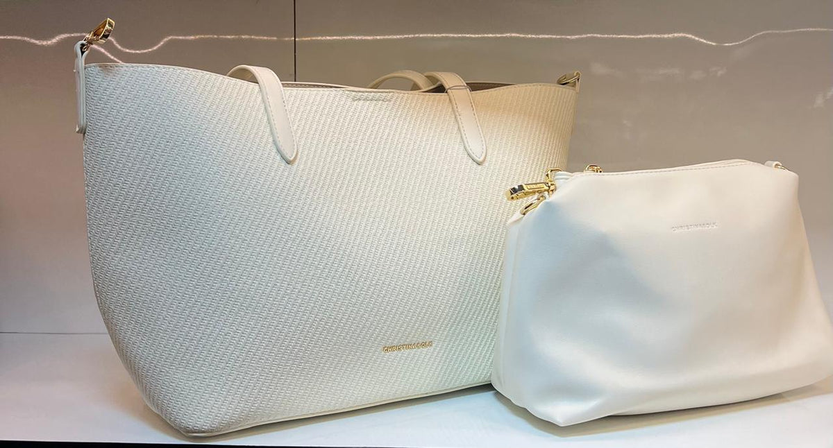 CHRISTINA&OLK 2-piece Woven Shopper Tote