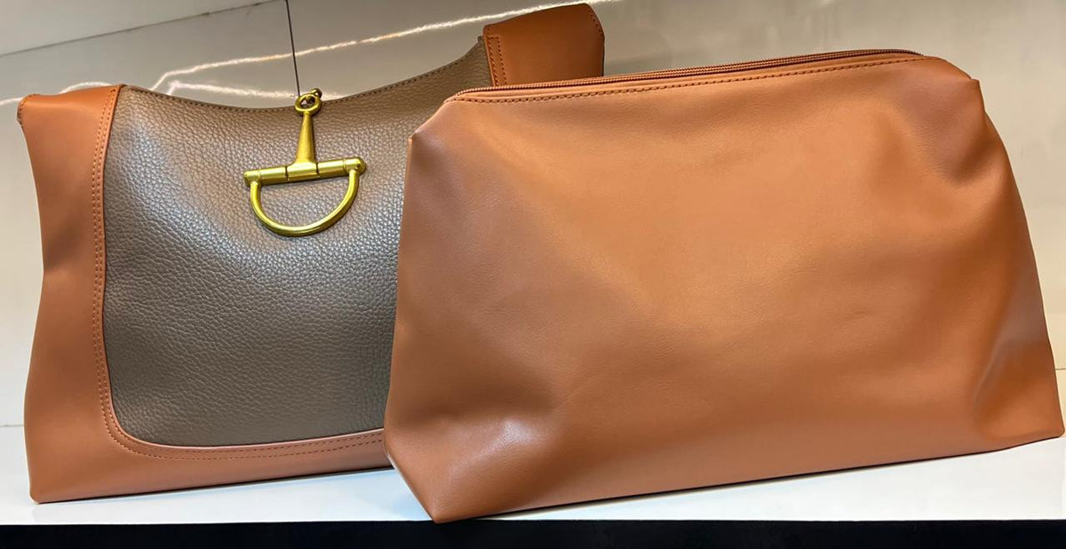 Horse Shoulder Tote with Pouch