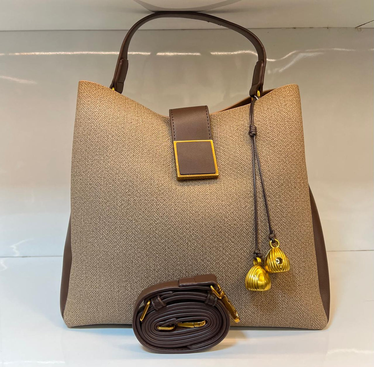Korean Style Structured Tote