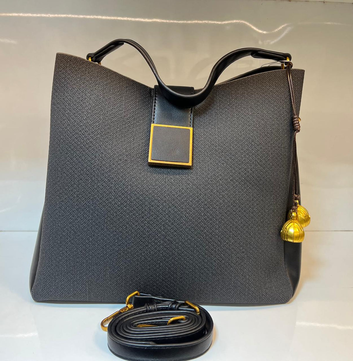 Korean Style Structured Tote