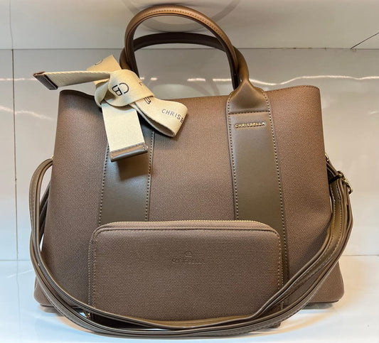 Chrisbella Textured Tote Bag Set