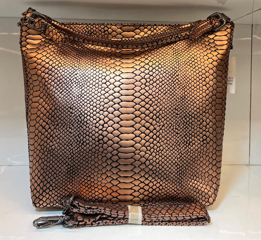 Slouchy Snake Texture Tote