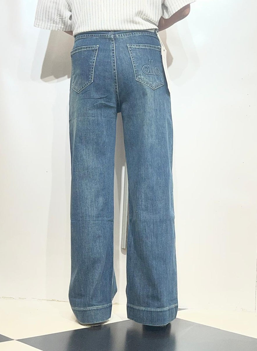 Alo Dark-wash Straight-Leg Jeans