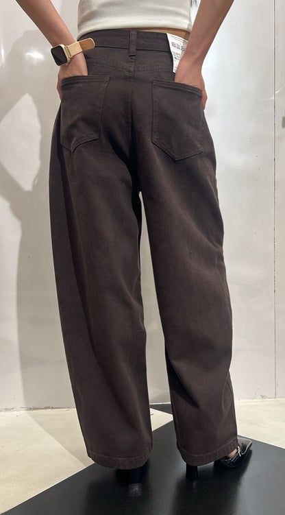Brown Baggy Straight Leg Jeans