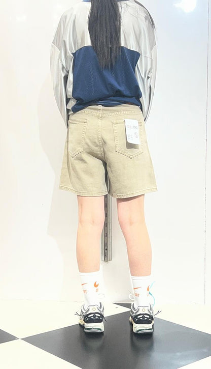 Khaki Knee-Length Tailored Shorts