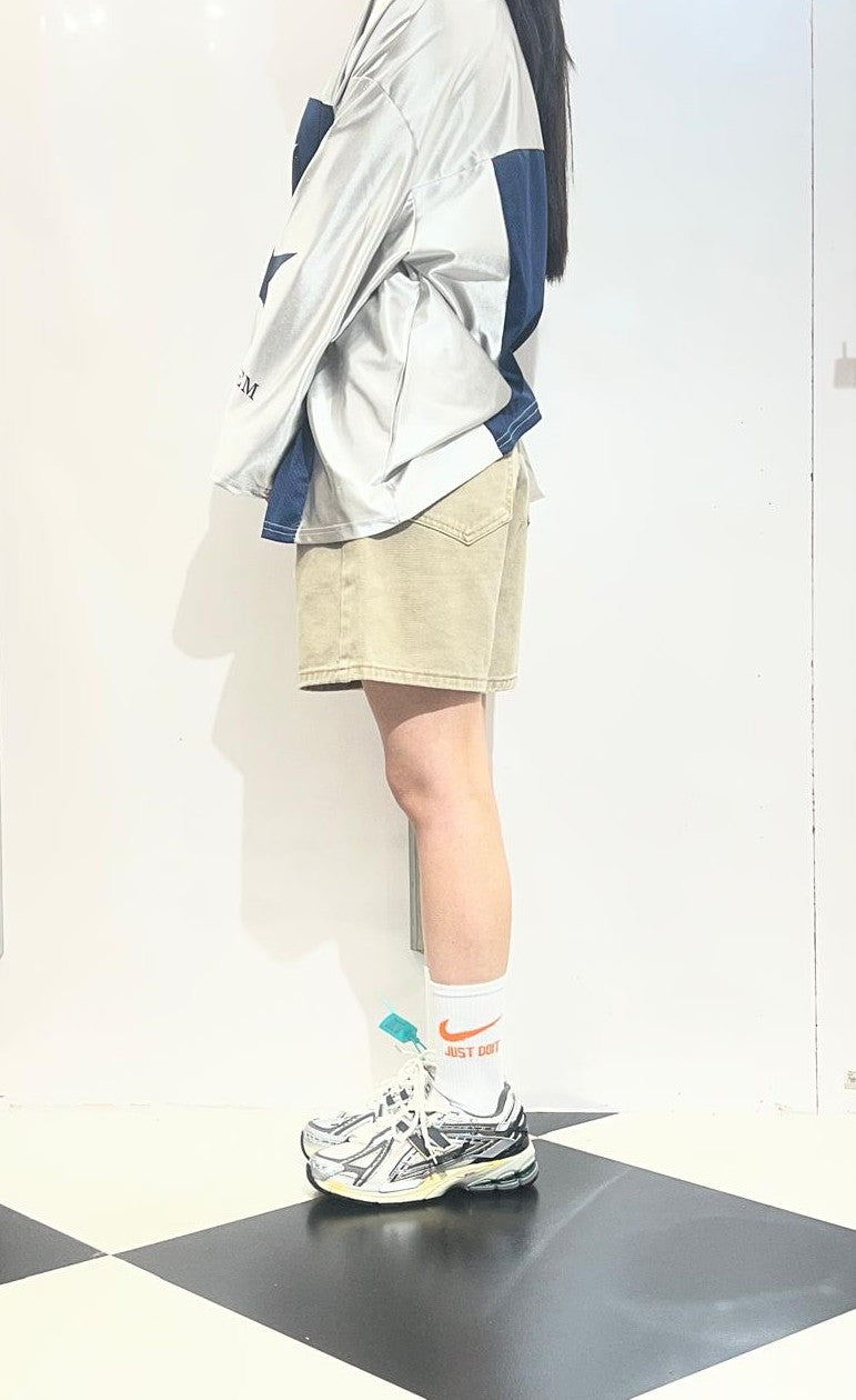 Khaki Knee-Length Tailored Shorts