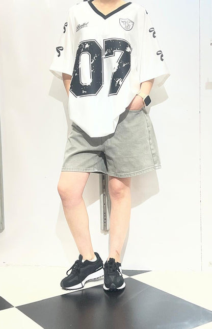 Washed-Grey Summer Shorts