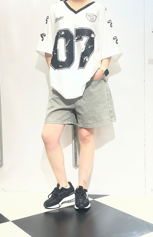 Washed-Grey Summer Shorts