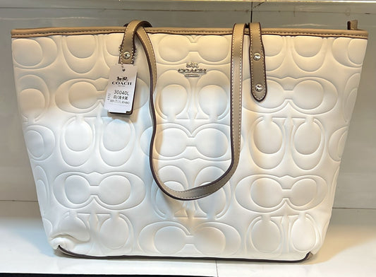 Coach Signature Embossed City Tote