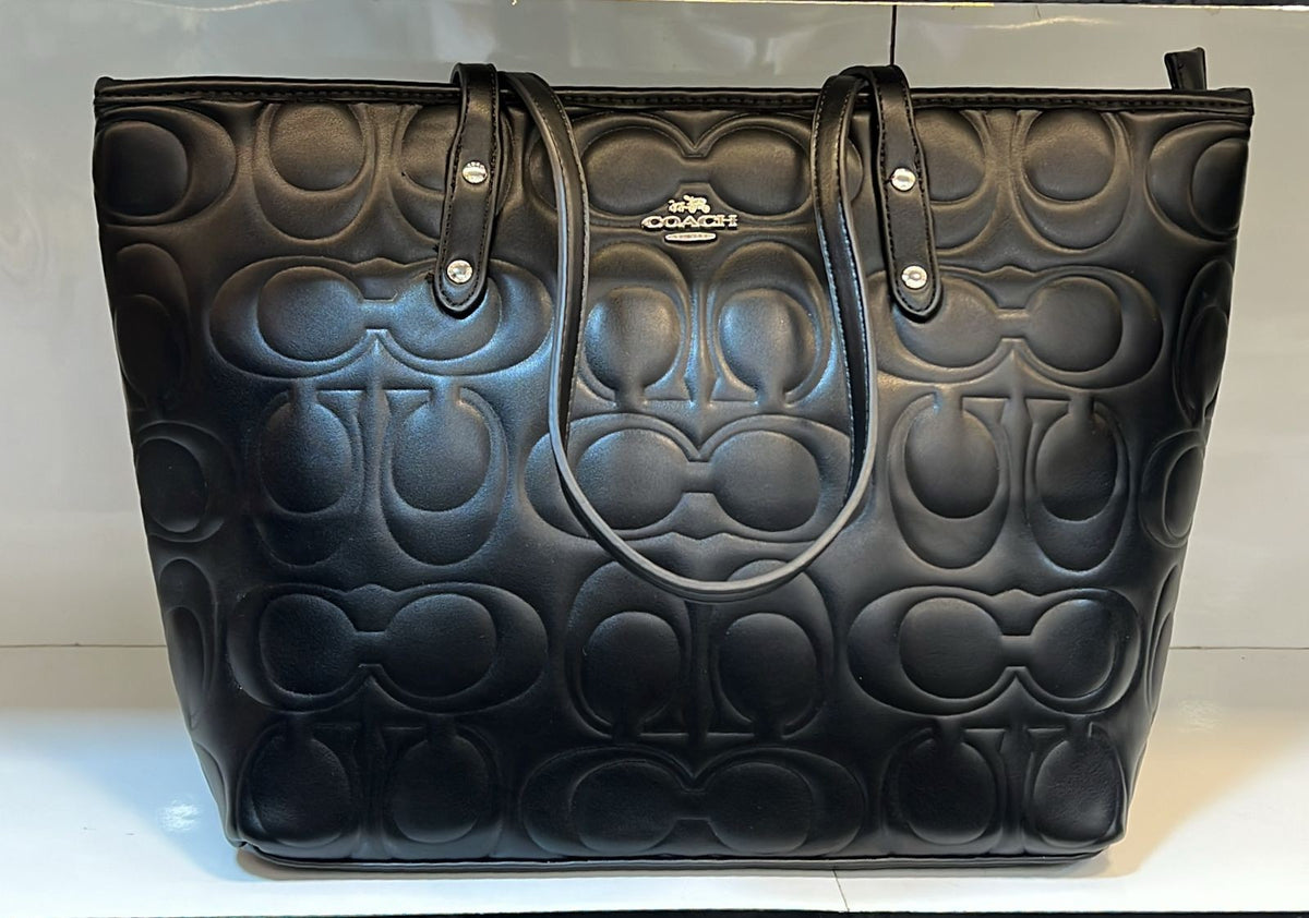 Coach Signature Embossed City Tote