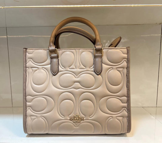 Coach Embossed Signature Mini Tote