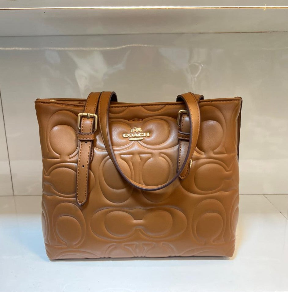 Coach Embossed Signature Mini Tote