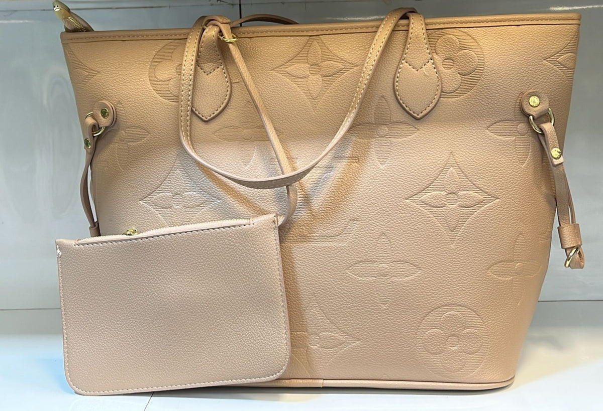 LV Neverfull-style Tote with Pouch