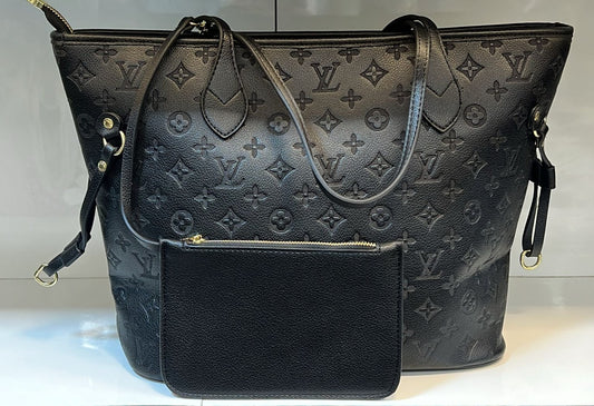 LV Neverfull-style Tote with Pouch