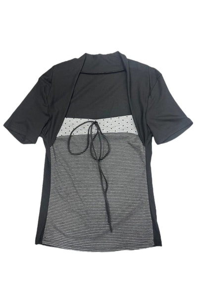 Shrug Style Tie-Front Top