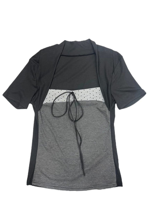 Shrug Style Tie-Front Top