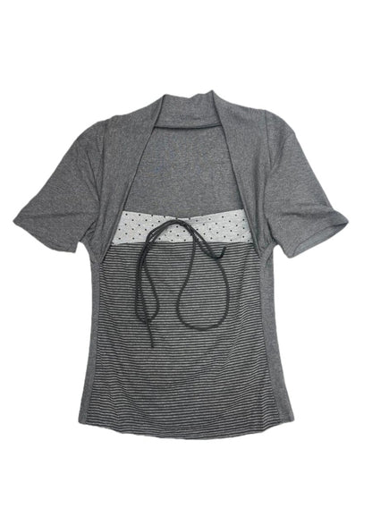 Shrug Style Tie-Front Top