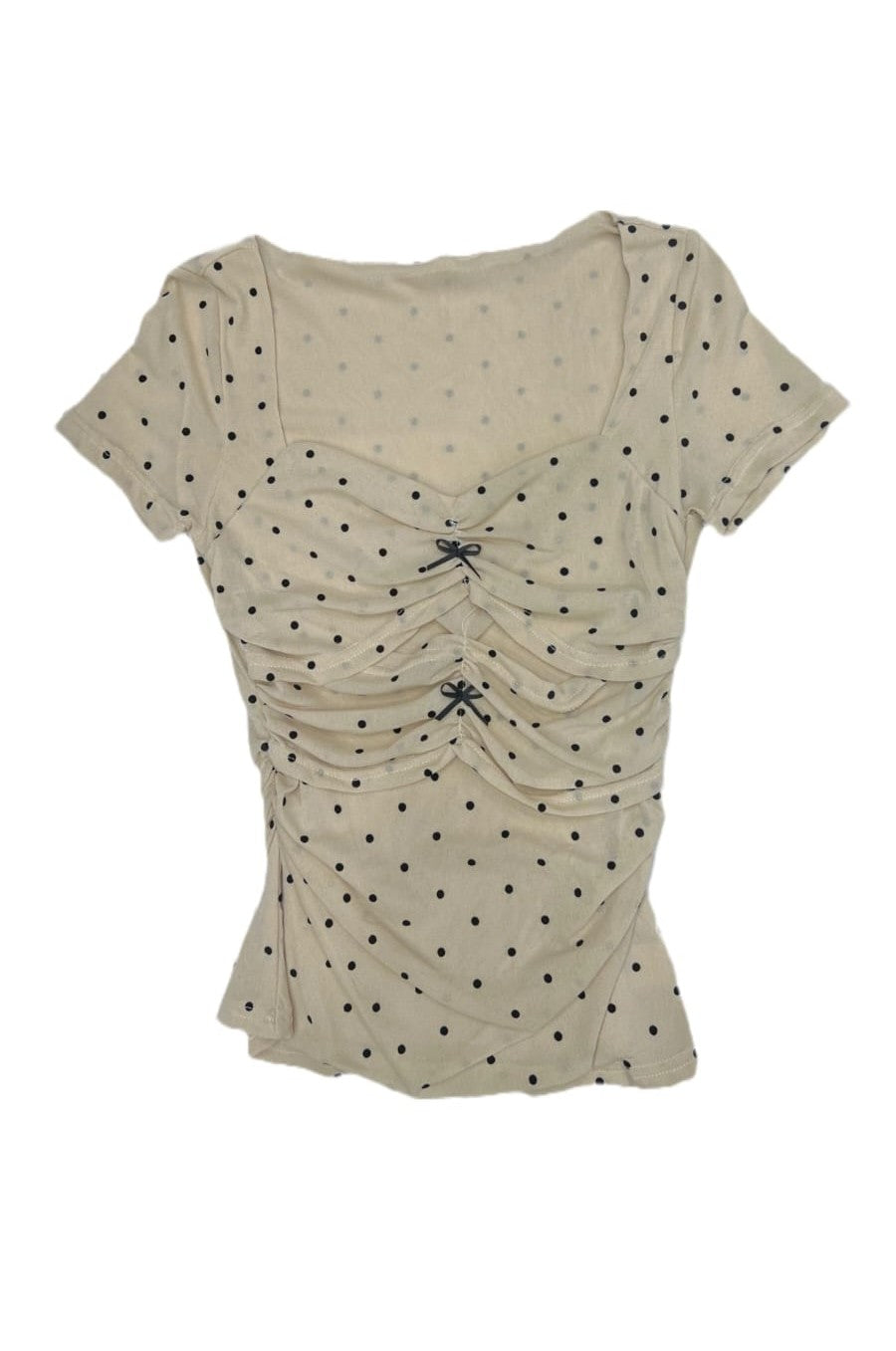 Ruched Polka Dot Baby Top