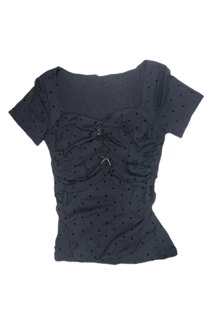 Ruched Polka Dot Baby Top