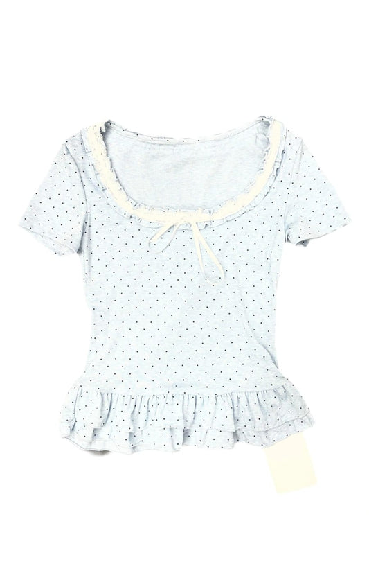 Polka Dot Peplum Baby Top