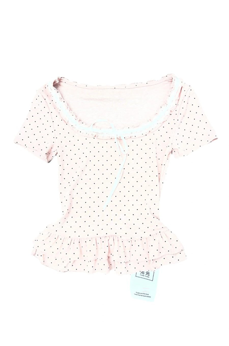 Polka Dot Peplum Baby Top