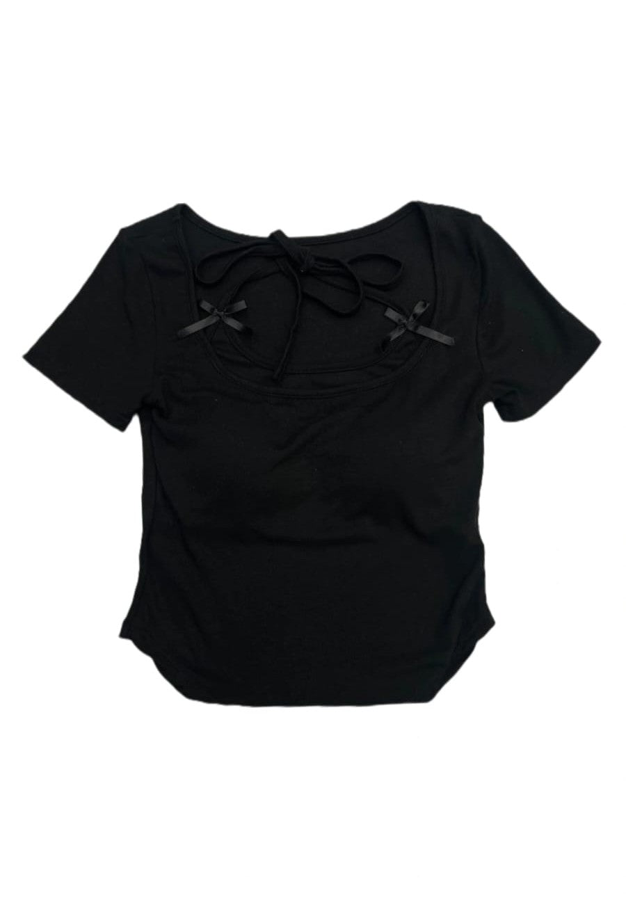 Layered Bow detail Baby Tee