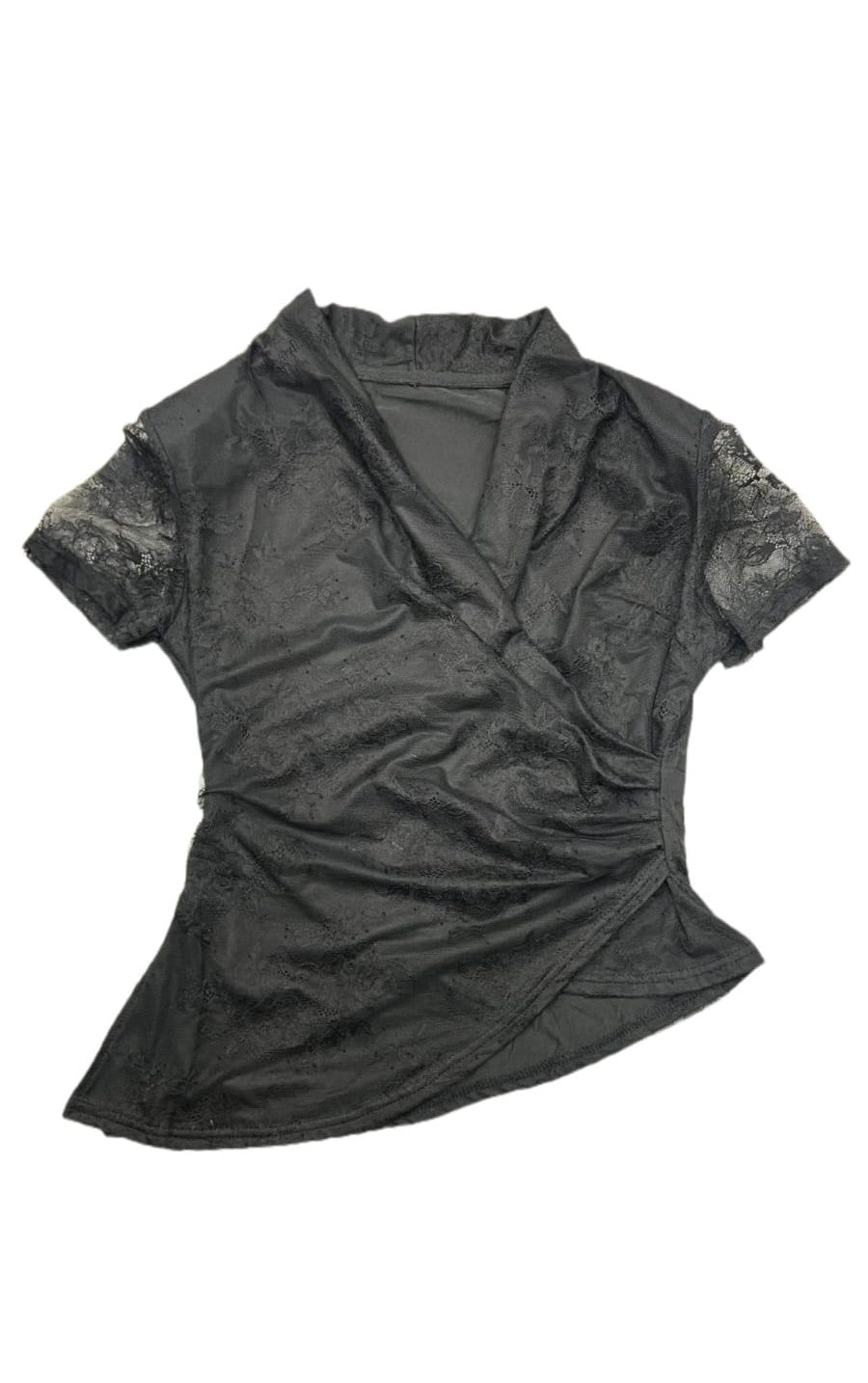 Ruched Wrap-fit Top