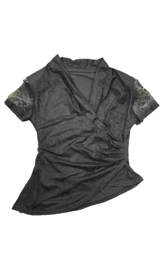 Ruched Wrap-fit Top