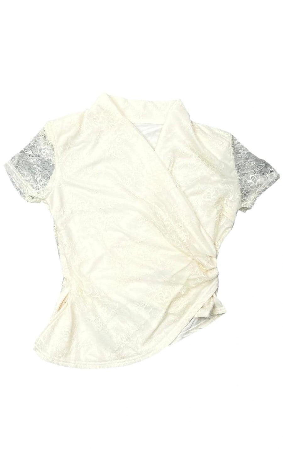 Ruched Wrap-fit Top