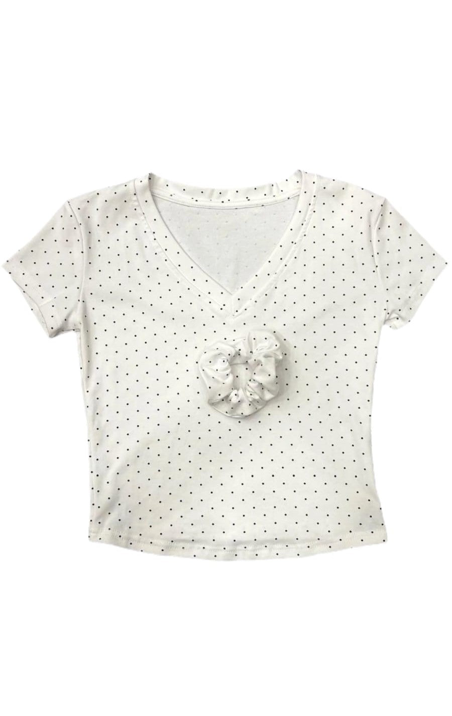 V-Neck Polka Dot Tee