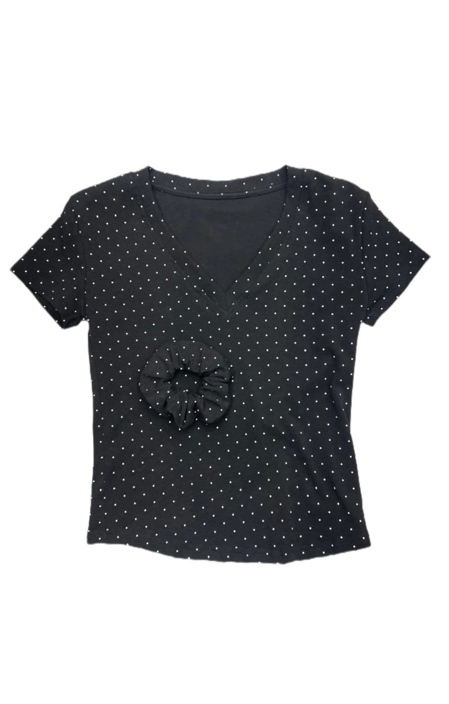 V-Neck Polka Dot Tee