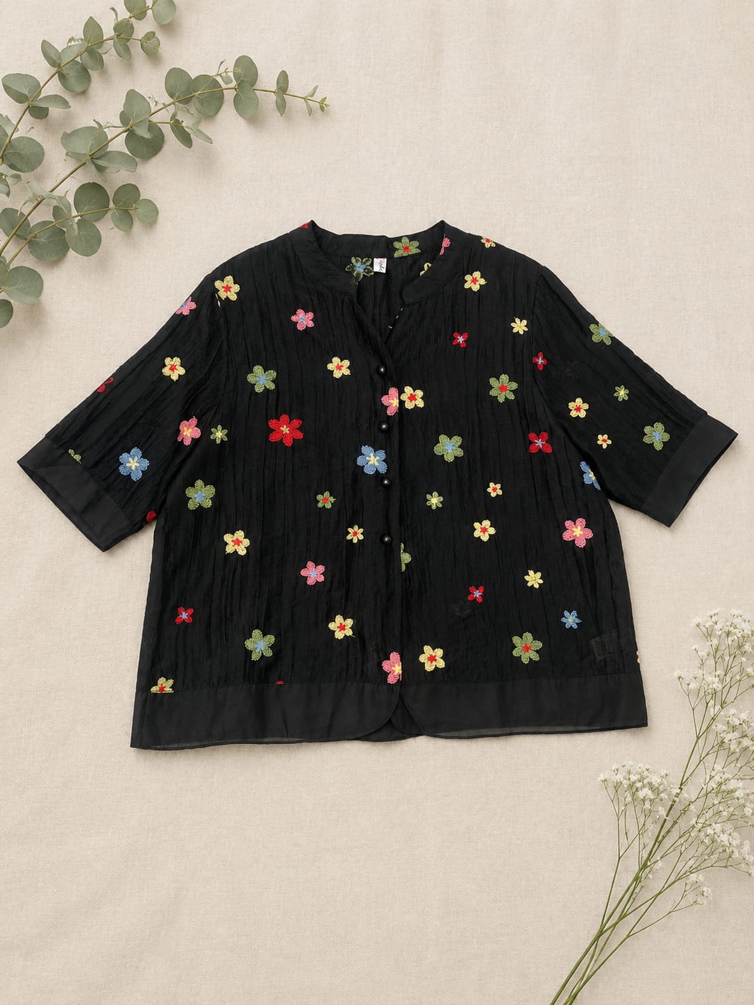 Vintage Garden Embroidered Top