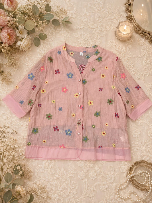 Vintage Garden Embroidered Top